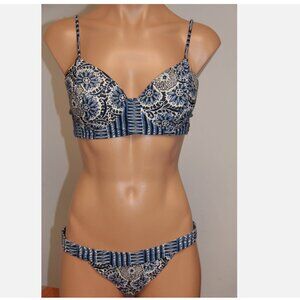 NWT VOLCOM Swimsuit Bikini 2pc set Size XS Royal Underwire